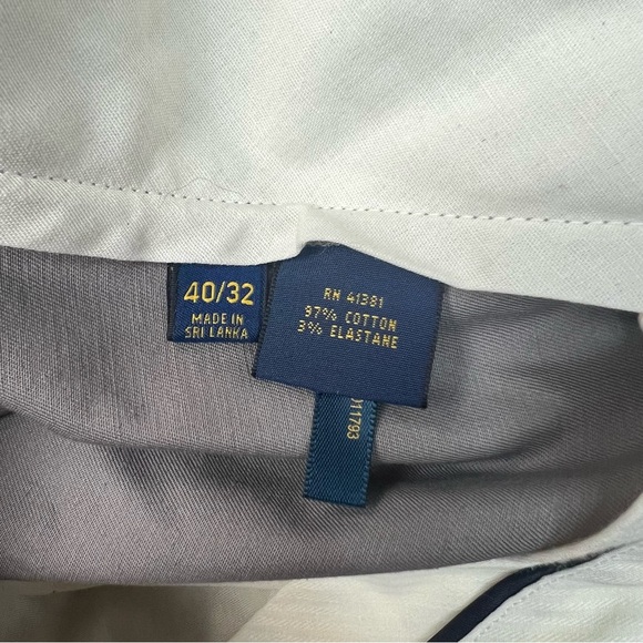 Polo Ralph Lauren Pants Mens 40x32 Light Gray Stretch Classic Fit Flat Front NWT - Picture 12 of 13